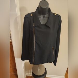 JJ - Chic Black Jacket with Gold Accents
